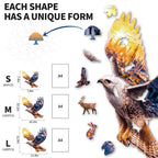 Whimsical Wooden Jigsaw Puzzle- Mountain View Eagle