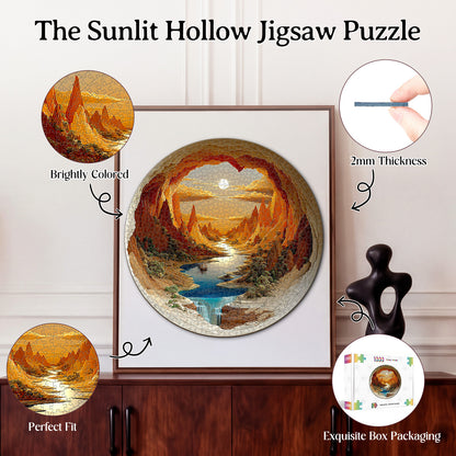 The Sunlit Hollow 1000-Piece Cardboard Jigsaw Puzzle