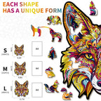 Whimsical Wooden Jigsaw Puzzle- Fiery Fox