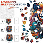 Whimsical Wooden Jigsaw Puzzle- Tough Tiger