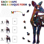 Whimsical Wooden Jigsaw Puzzle- Colorful Deer