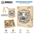 Whimsical Wooden Jigsaw Puzzle-3D paper lion