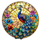 Whimsical Wooden Jigsaw Puzzle- Peacock King