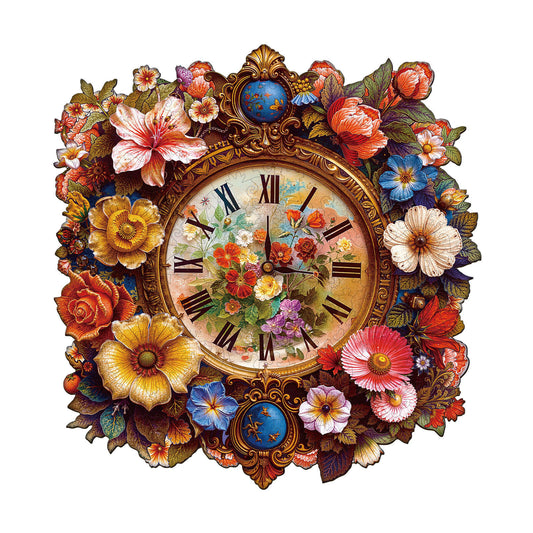 Whimsical Wooden Jigsaw Puzzle- Floral Times