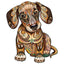 Whimsical Wooden Jigsaw Puzzle-DACHSHUND