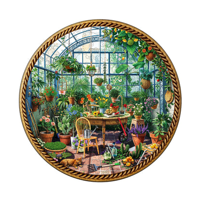 Ausgefallenes Holzpuzzle – Botanischer Garten