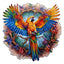 Whimsical Wooden Jigsaw Puzzle-Lively Parrot