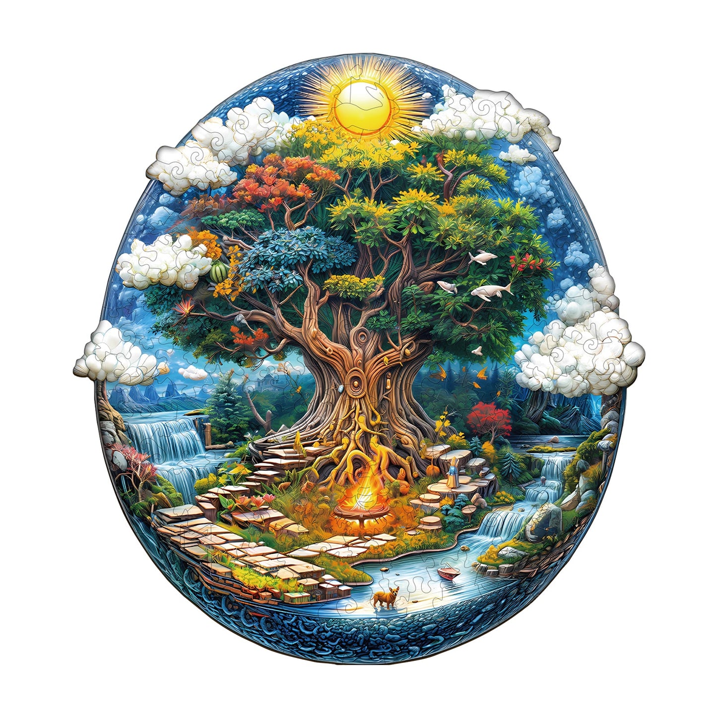 Launiges Holzpuzzle - Harmoniebaum