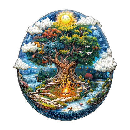 Launiges Holzpuzzle - Harmoniebaum