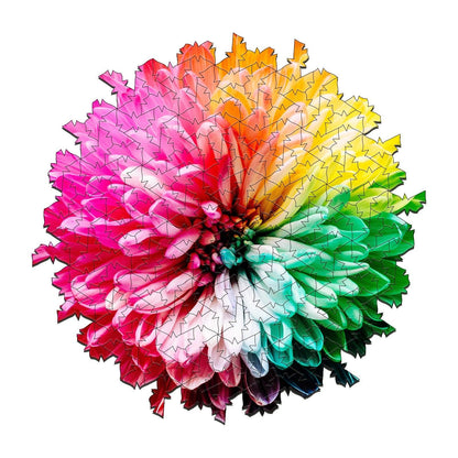 Whimsical Wooden Jigsaw Puzzle-BLOOMING FLOWERS