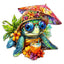 Whimsical Wooden Jigsaw Puzzle-  beach turtle