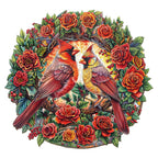 Whimsical Wooden Jigsaw Puzzle- Rose Cardinal