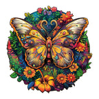 Whimsical Wooden Jigsaw Puzzle- Ancient butterfly 2