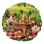 Whimsical Wooden Jigsaw Puzzle- Animal Picnic