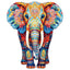 Whimsical Wooden Jigsaw Puzzle- Orange Elephant
