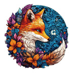 Whimsical Wooden Jigsaw Puzzle-Mysterious Fox
