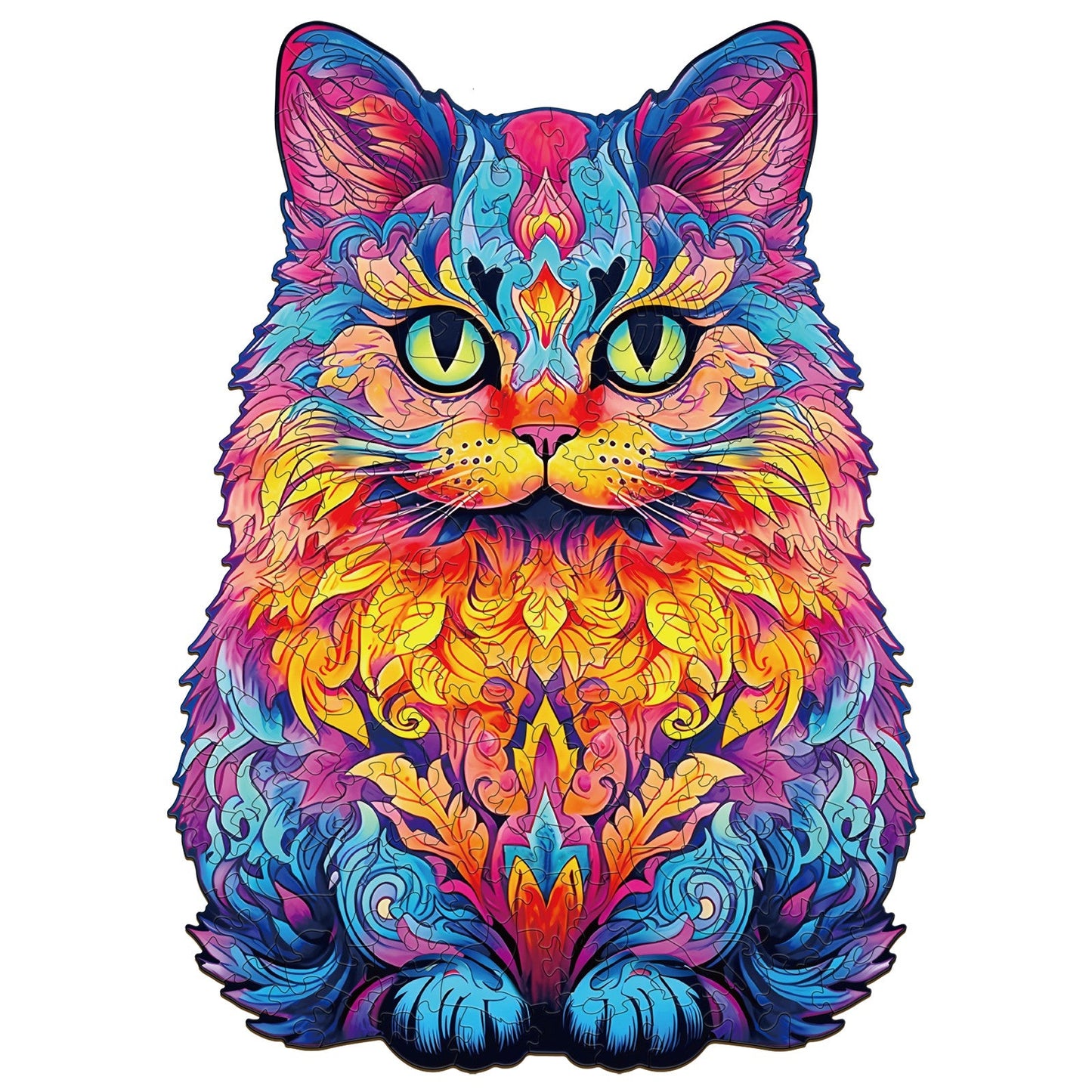 Whimsical Wooden Jigsaw Puzzle-British shorthair