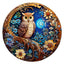 Whimsical Wooden Jigsaw Puzzle- moonlight owl