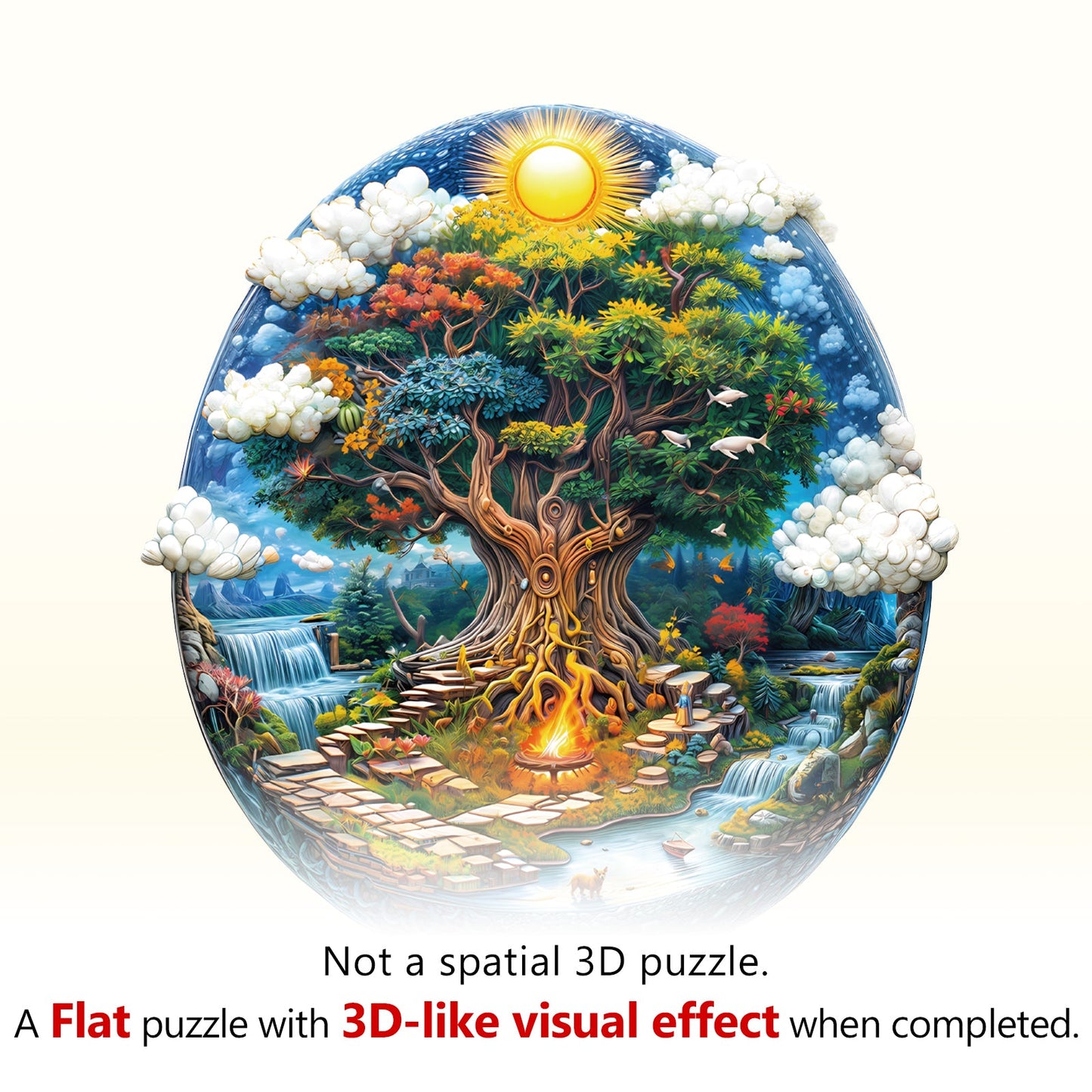 Launiges Holzpuzzle - Harmoniebaum