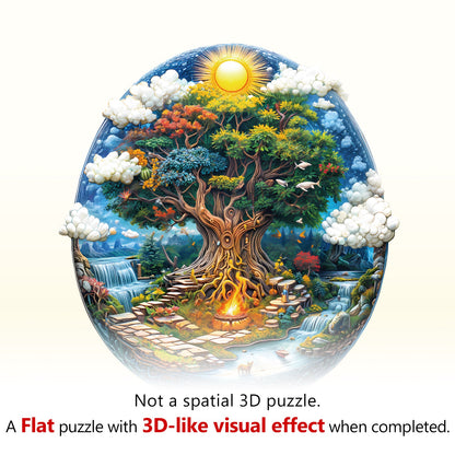 Launiges Holzpuzzle - Harmoniebaum