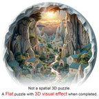 Whimsical Wooden Jigsaw Puzzle- 3d vision Inside The Cave-2