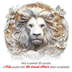 Whimsical Wooden Jigsaw Puzzle-3D paper lion