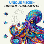 Whimsical Wooden Jigsaw Puzzle- Colorful Octopus
