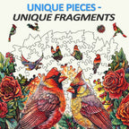 Whimsical Wooden Jigsaw Puzzle- Rose Cardinal
