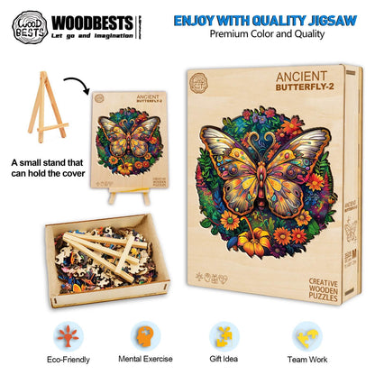 Ausgefallenes Holzpuzzle – Alter Schmetterling 2