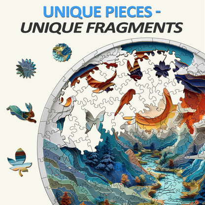Ausgefallenes Holzpuzzle - 3D-Vision In der Höhle -3