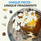 Whimsical Wooden Jigsaw Puzzle- 3d vision Inside The Cave-1