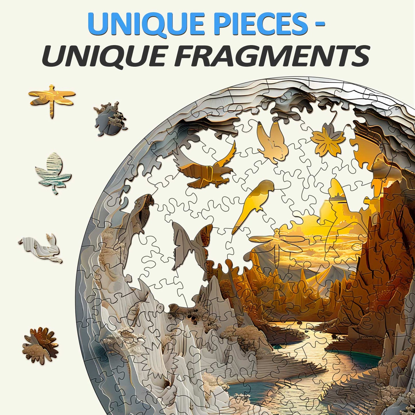 Whimsical Holzpuzzle - 3D-Vision In der Höhle-1