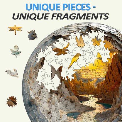 Whimsical Holzpuzzle - 3D-Vision In der Höhle-1