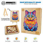 Whimsical Wooden Jigsaw Puzzle-British shorthair