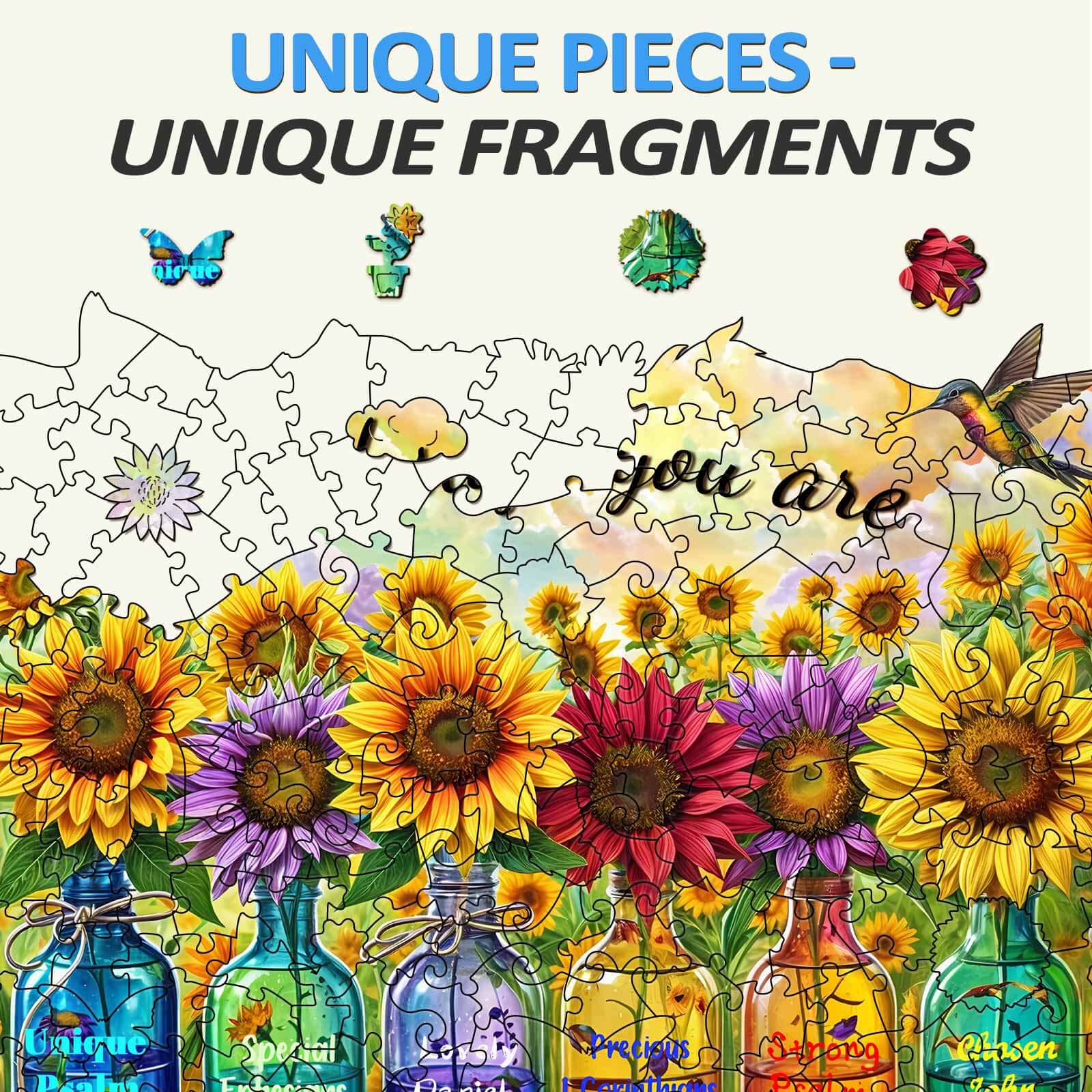 Whimsical Wooden Jigsaw Puzzle- God says you are