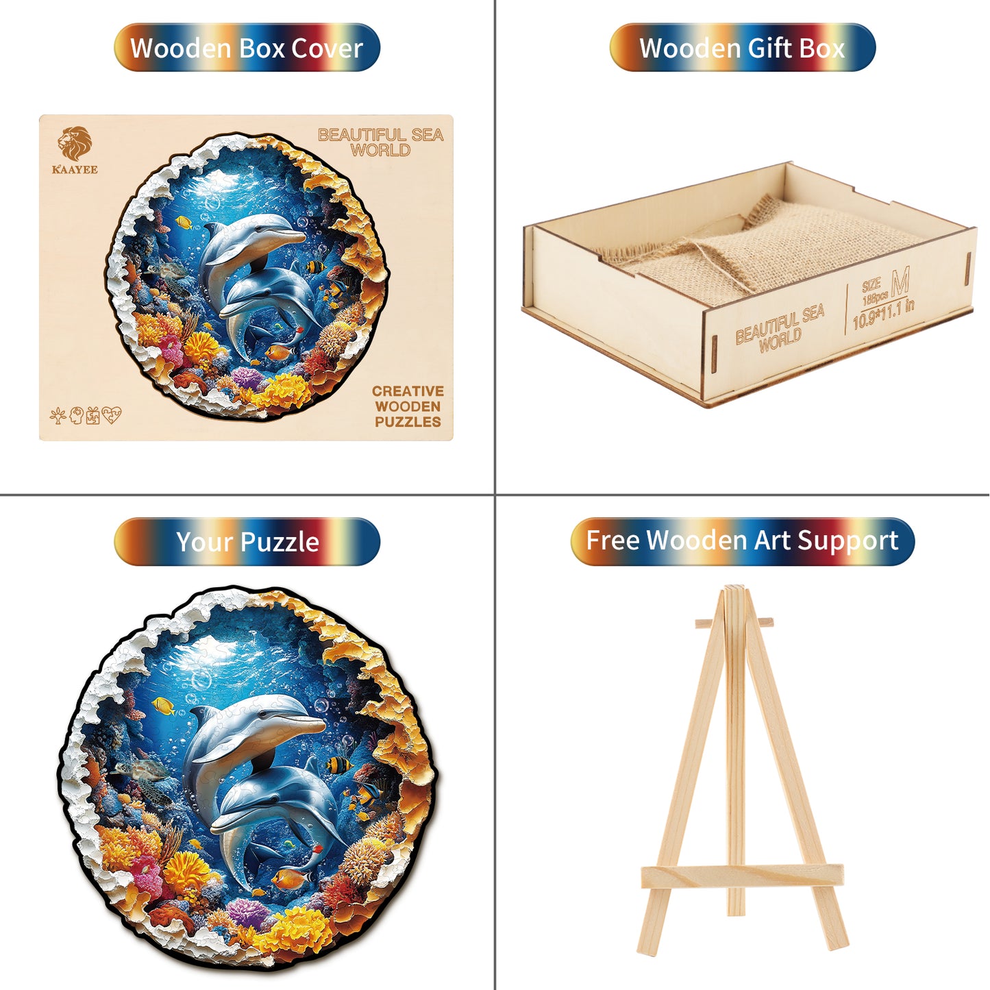 Fantastisches Holzpuzzle – Wunderschöne Meereswelt