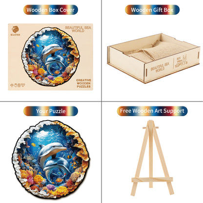 Fantastisches Holzpuzzle – Wunderschöne Meereswelt
