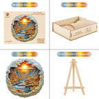 Puzzle en bois fantaisiste - Rivières et Montagnes