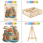 Whimsical Wooden Jigsaw Puzzle- Colorful Palace