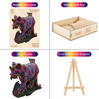 Whimsical Wooden Jigsaw Puzzle- The Dazzing Panther