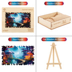 Whimsical Wooden Jigsaw Puzzle-  Fantasy World