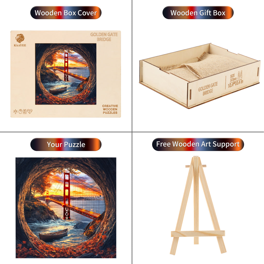 Puzzle en bois fantaisie - Pont du Golden Gate