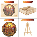 Whimsical Wooden Jigsaw Puzzle- The Giraffe Family