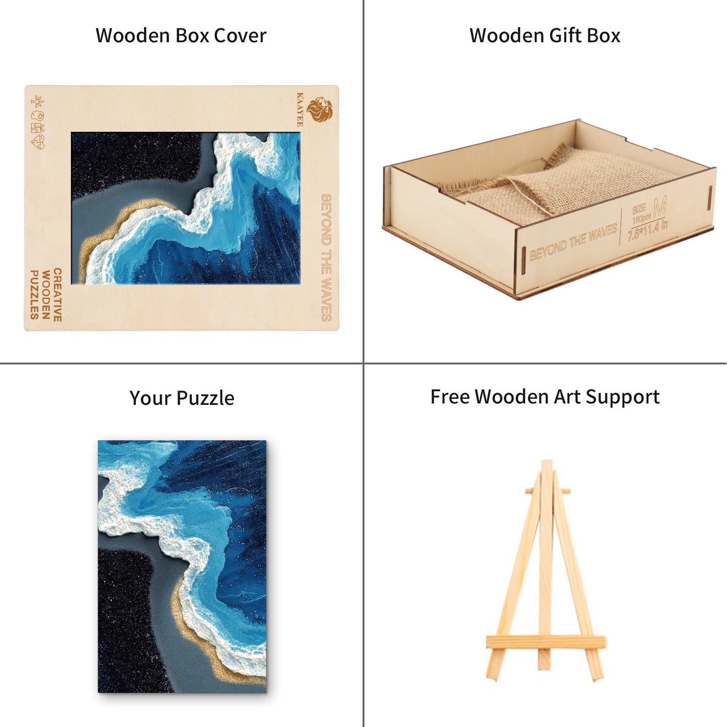 Wunderbares Holz-Puzzle – Jenseits der Wellen