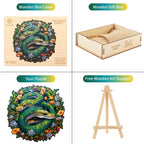 Whimsical Wooden Jigsaw Puzzle- The Snake Family