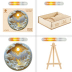 Whimsical Wooden Jigsaw Puzzle-Sunrise in the East