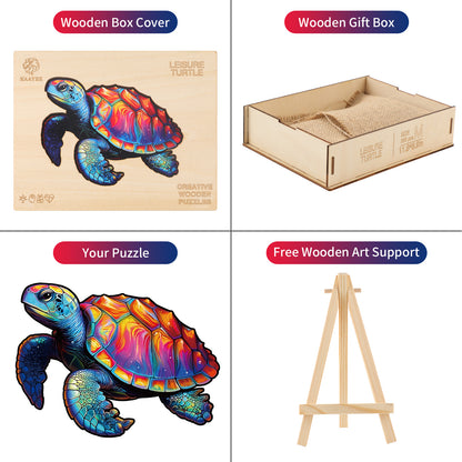 Ausgefallenes Holzpuzzle – Schildkröte Freizeit