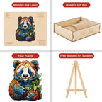 Whimsical Wooden Jigsaw Puzzle- Cute panda