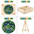 Whimsical Wooden Jigsaw Puzzle- Harbor Town