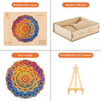 Whimsical Wooden Jigsaw Puzzle- Mandala
